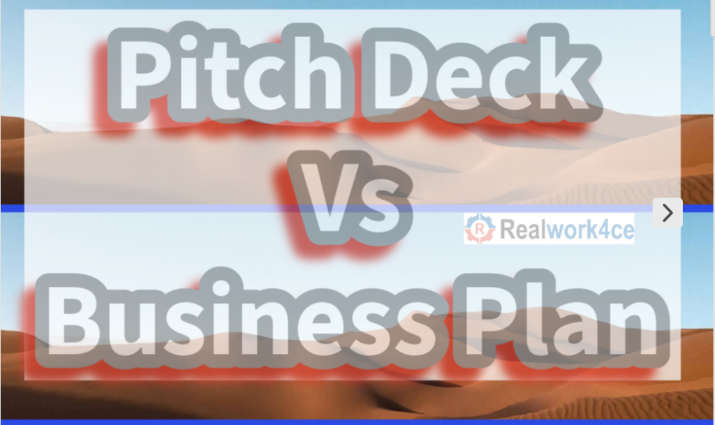 business plan vs pitch decks